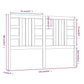 Hoofdbord 126X4X100 Cm Massief Grenenhout Grijs