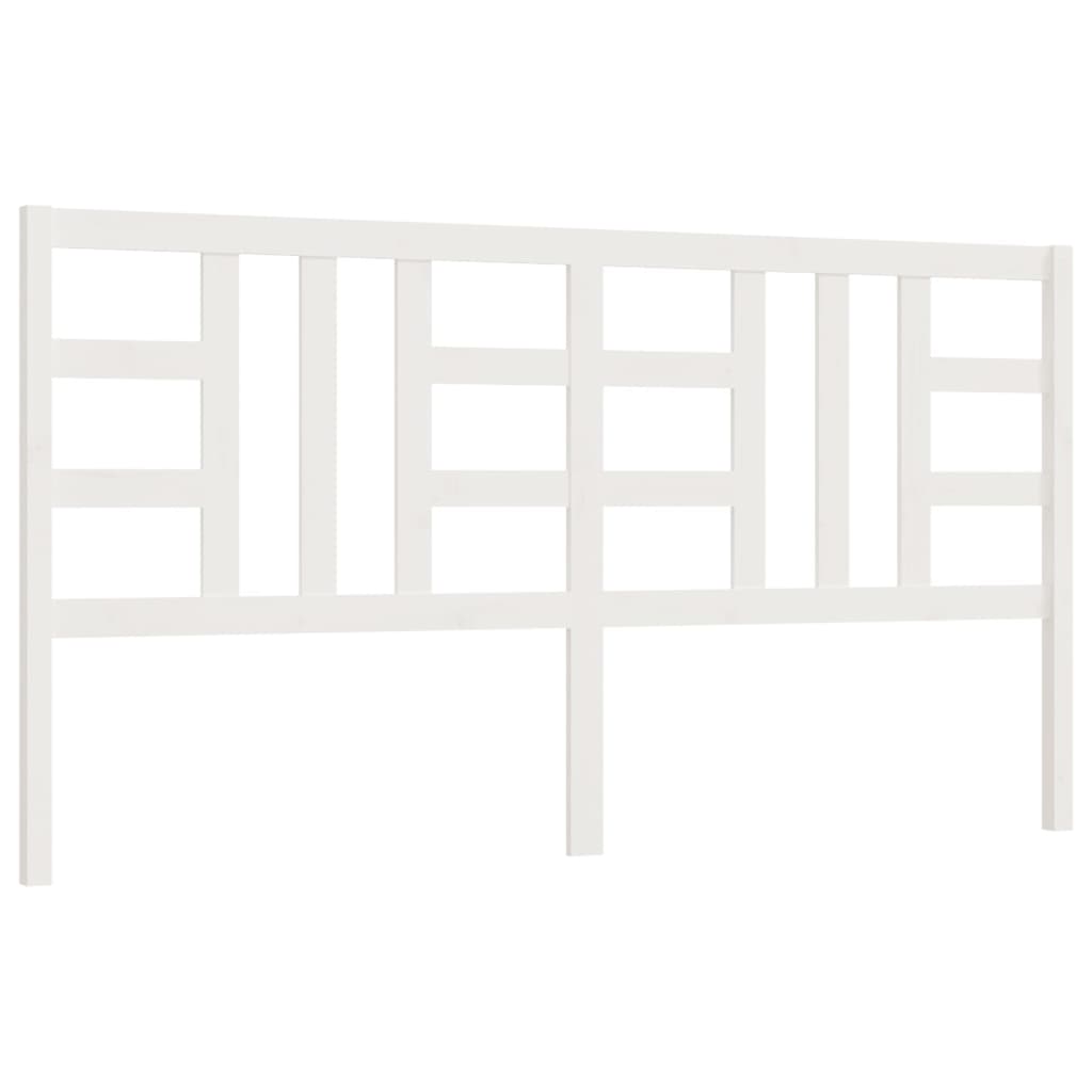 Hoofdbord 186X4X100 Cm Massief Grenenhout Wit
