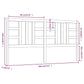 Hoofdbord 186X4X100 Cm Massief Grenenhout Wit