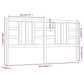 Hoofdbord 206X4X100 Cm Massief Grenenhout Wit