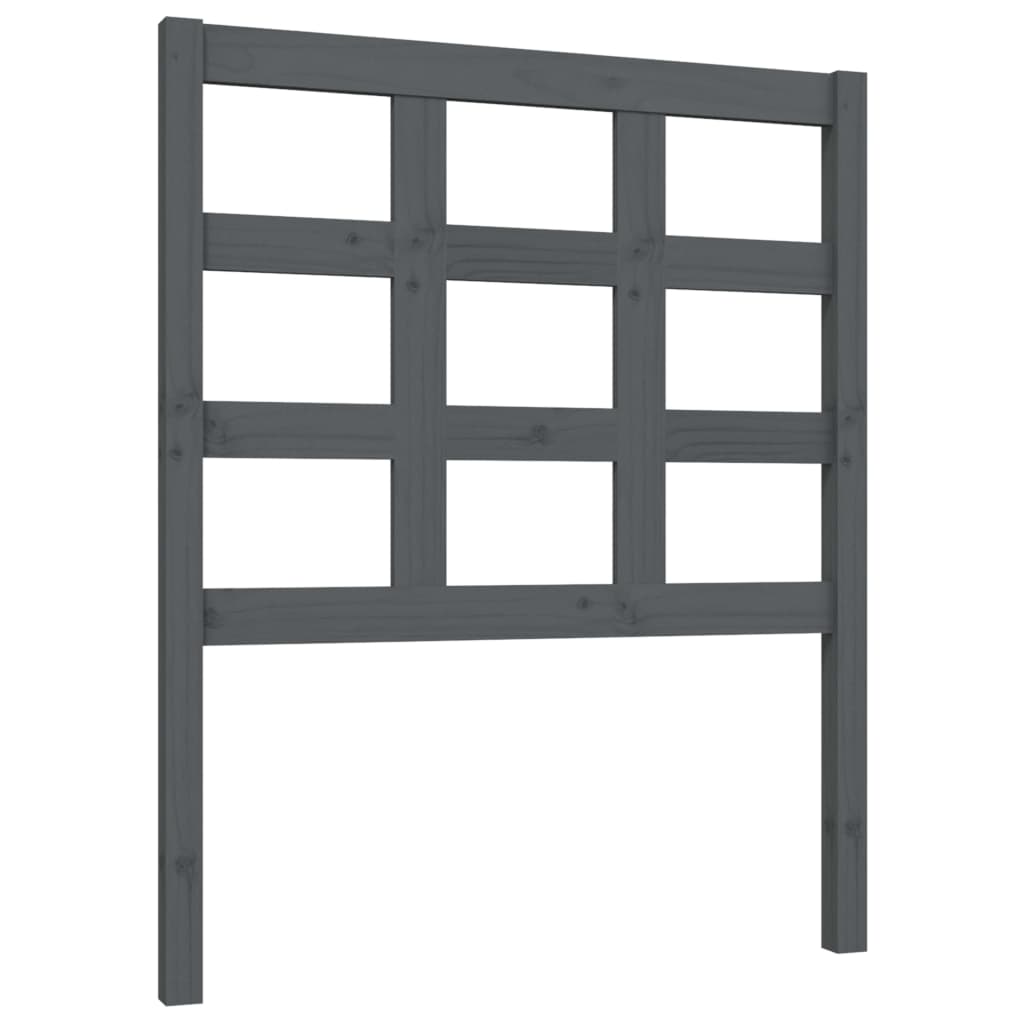 Hoofdbord 80,5X4X100 Cm Massief Grenenhout Grijs