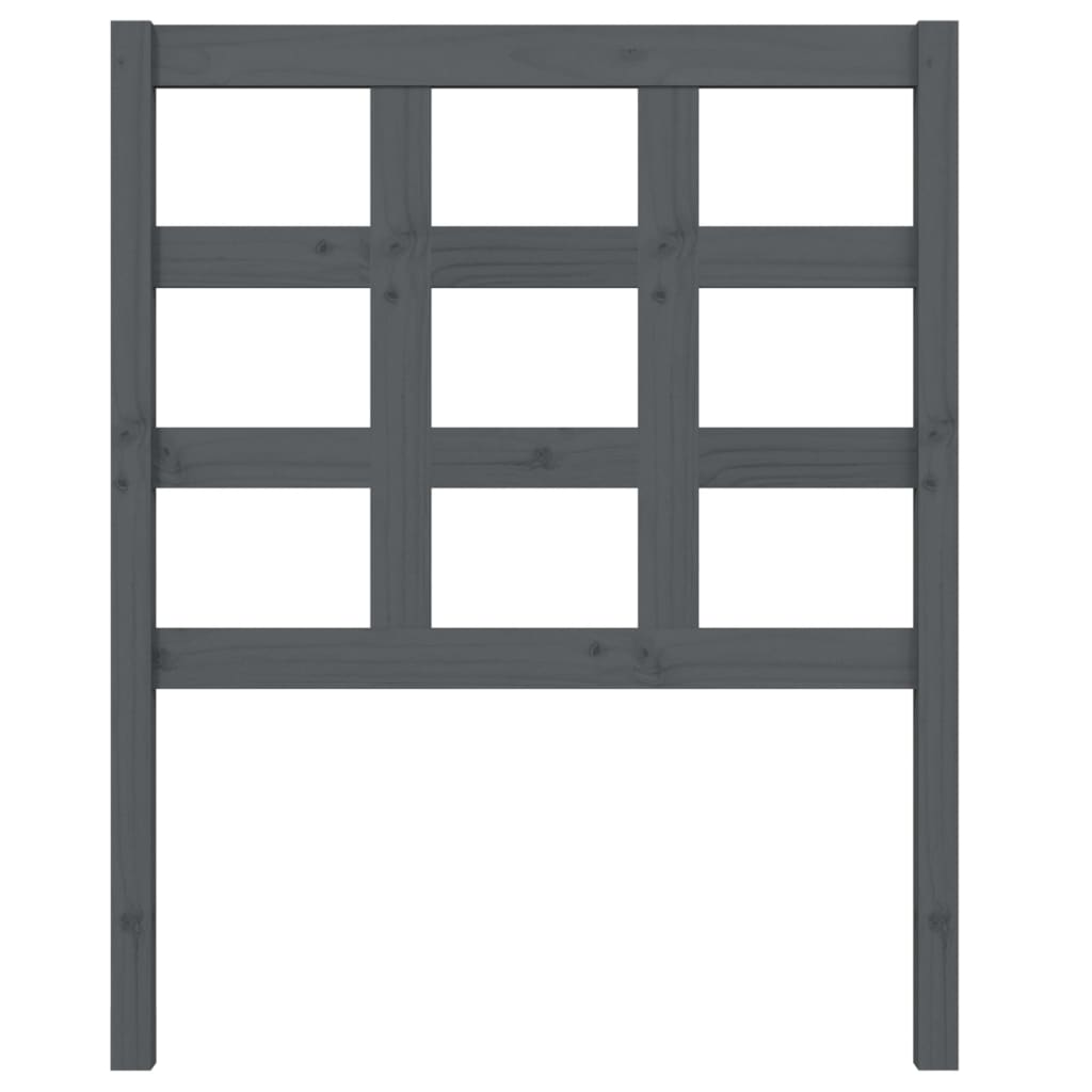 Hoofdbord 80,5X4X100 Cm Massief Grenenhout Grijs