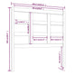 Hoofdbord 105,5X4X100 Cm Massief Grenenhout