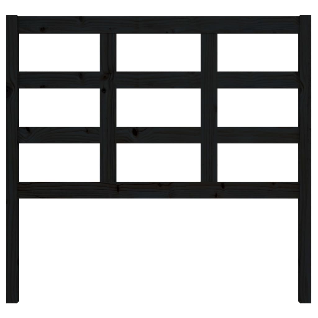 Hoofdbord 105,5X4X100 Cm Massief Grenenhout Zwart
