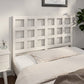 Hoofdbord 125,5X4X100 Cm Massief Grenenhout Wit