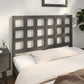 Hoofdbord 125,5X4X100 Cm Massief Grenenhout Grijs