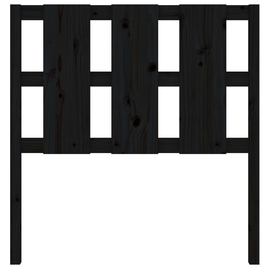 Hoofdbord 95,5X4X100 Cm Massief Grenenhout Zwart
