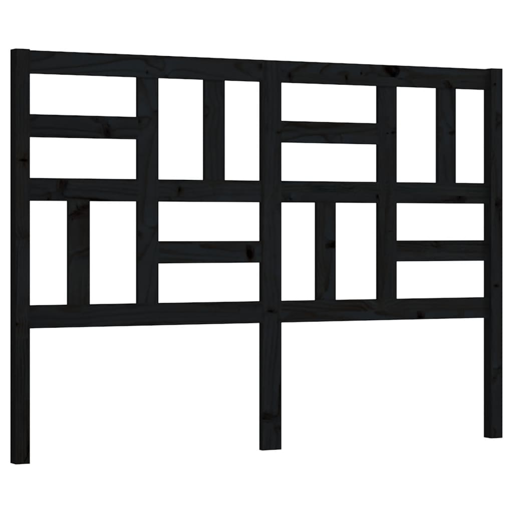 Hoofdbord 156X4X104 Cm Massief Grenenhout Zwart