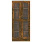 Vitrinekast 82,5X30,5X185,5 Cm Bewerkt Hout Gerookt Eikenkleur