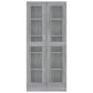 Vitrinekast 82,5X30,5X185,5 Cm Bewerkt Hout Grijs Sonoma Eiken