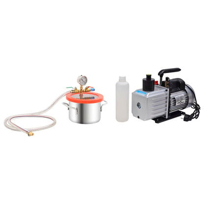 Vacuümkamer Met 2-Traps Pomp 3,7 L