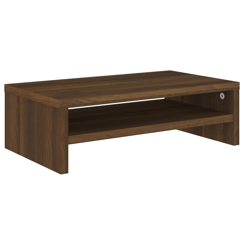 Monitorstandaard 42X24X13 Cm Bewerkt Hout Bruineikenkleurig