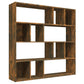 Boekenkast 110X24X110 Cm Bewerkt Hout Gerookt Eikenkleurig