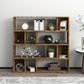 Boekenkast 110X24X110 Cm Bewerkt Hout Gerookt Eikenkleurig
