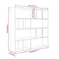Boekenkast 110X24X110 Cm Bewerkt Hout Gerookt Eikenkleurig