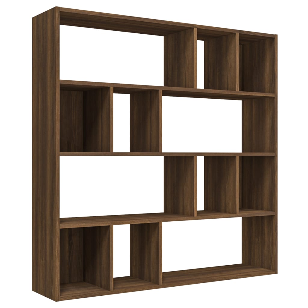 Boekenkast 110X24X110 Cm Bewerkt Hout Bruineikenkleurig