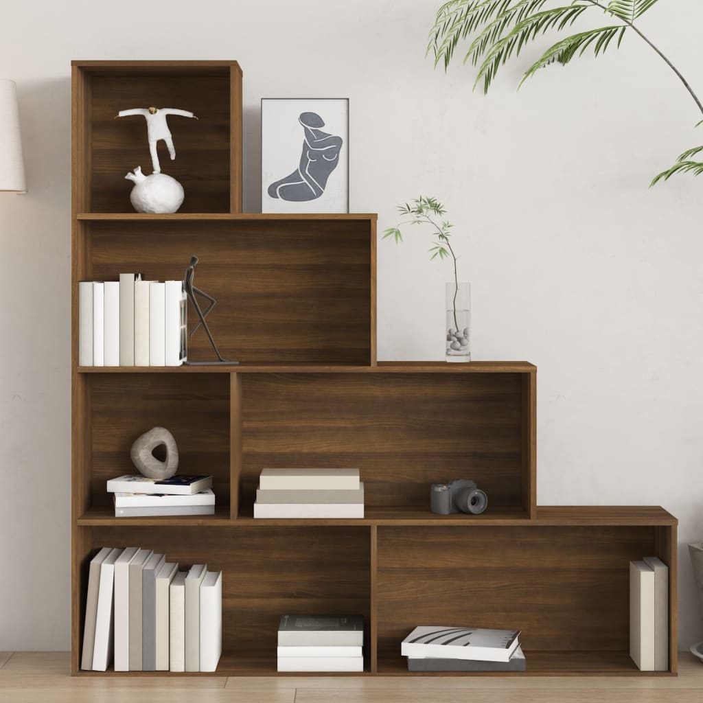 Boekenkast 155X24X160 Cm Bruineikenkleurig