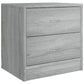 Nachtkastje 40X30X40 Cm Bewerkt Hout Grijs Sonoma Eikenkleurig