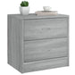 Nachtkastje 40X30X40 Cm Bewerkt Hout Grijs Sonoma Eikenkleurig
