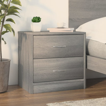 Nachtkastje 40X30X40 Cm Bewerkt Hout Grijs Sonoma Eikenkleurig