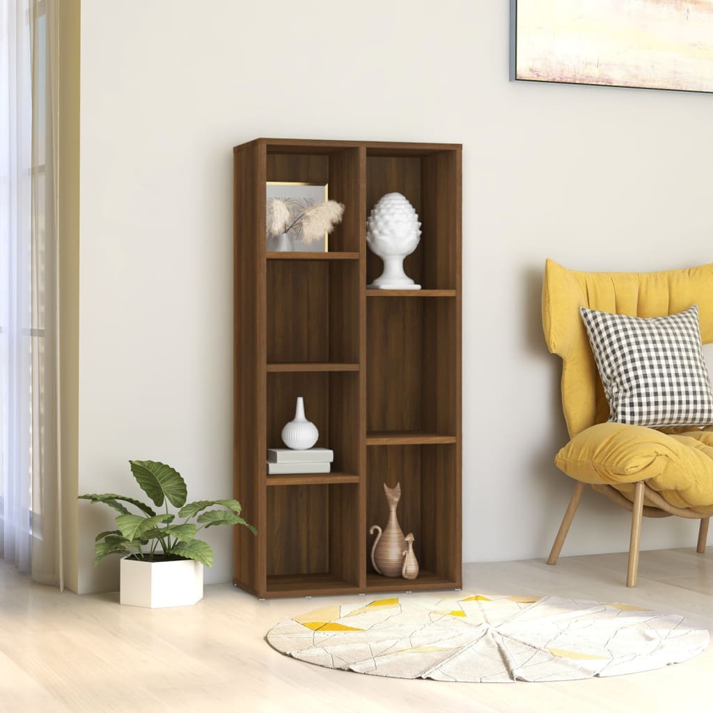Boekenkast 50X25X106 Cm Bruineikenkleurig