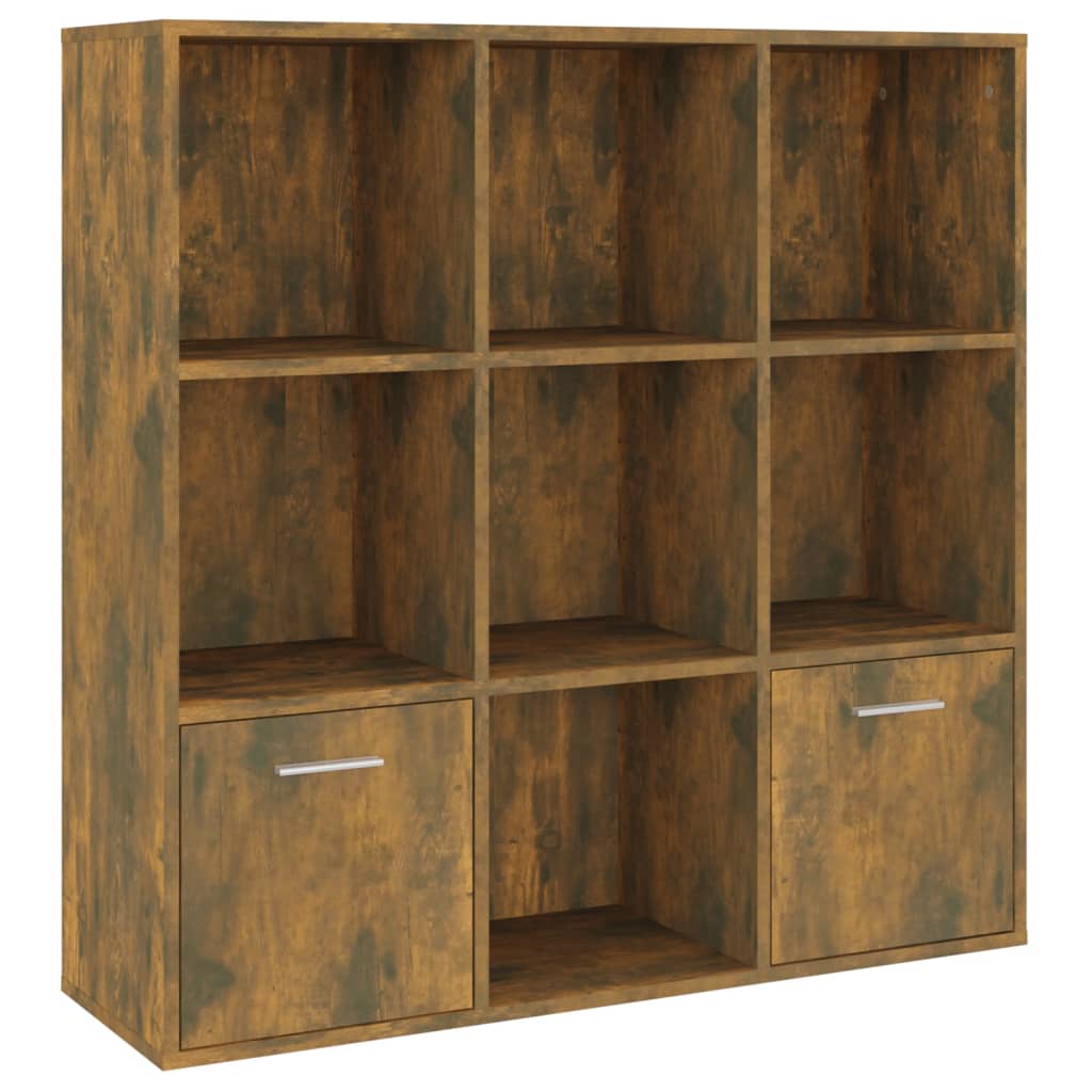 Boekenkast 98X30X98 Cm Gerookt Eikenkleurig