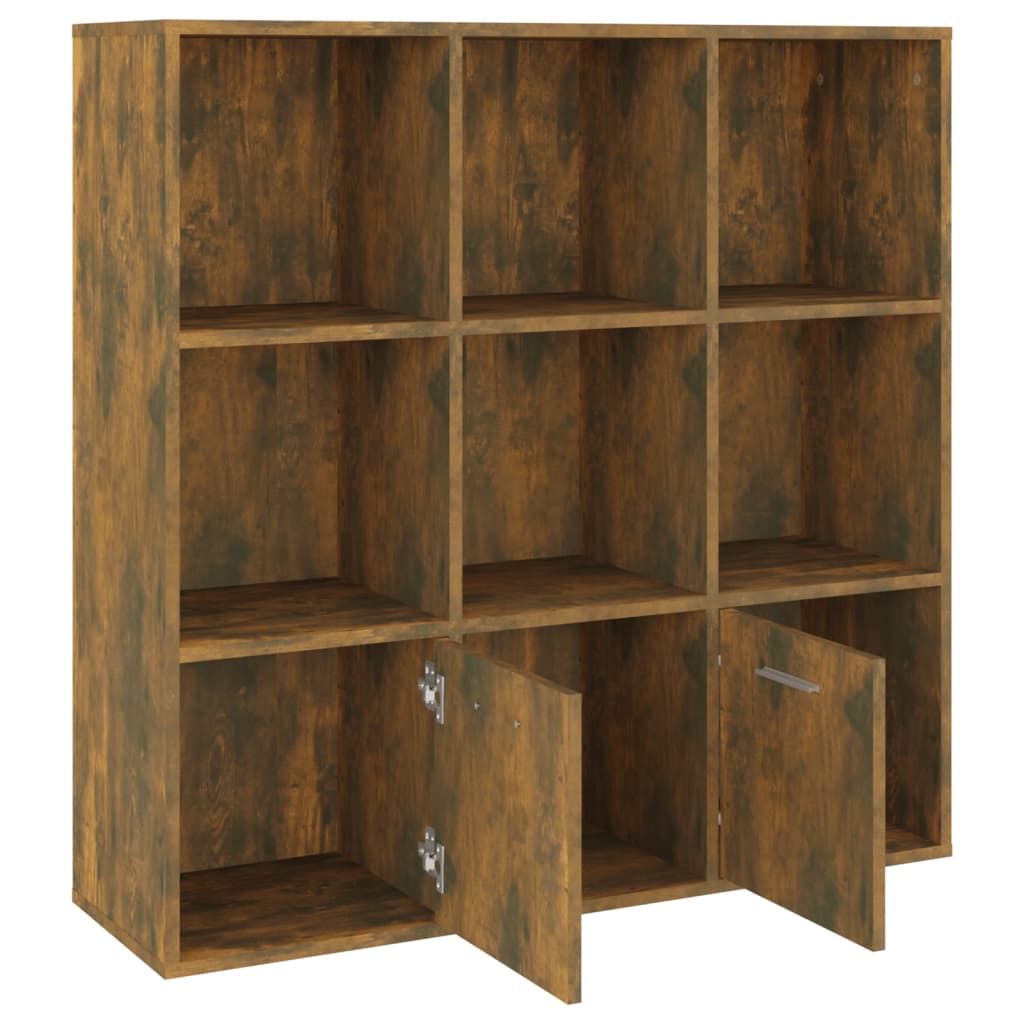 Boekenkast 98X30X98 Cm Gerookt Eikenkleurig