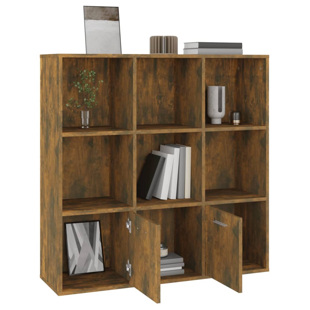 Boekenkast 98X30X98 Cm Gerookt Eikenkleurig