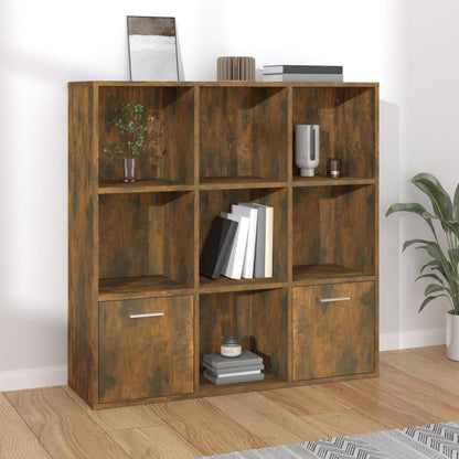 Boekenkast 98X30X98 Cm Gerookt Eikenkleurig