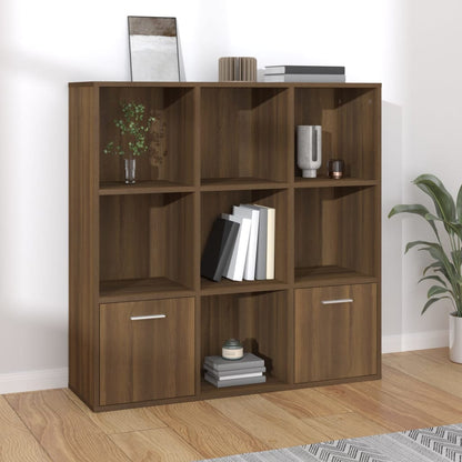 Boekenkast 98X30X98 Cm Bruineikenkleurig