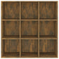 Boekenkast 98X30X98 Cm Gerookt Eikenkleurig