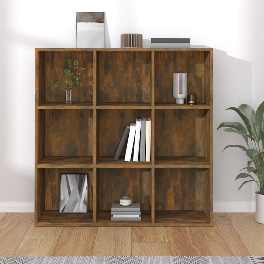 Boekenkast 98X30X98 Cm Gerookt Eikenkleurig