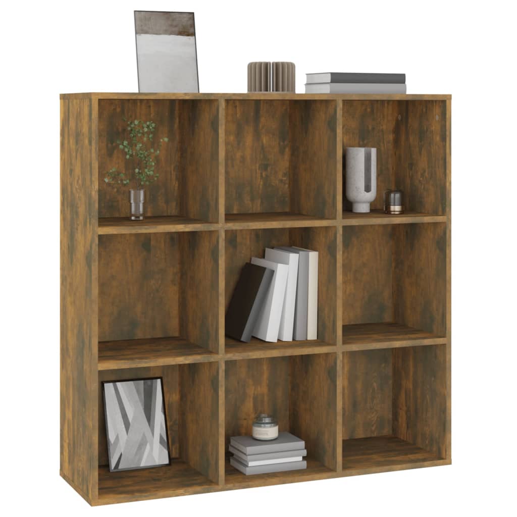 Boekenkast 98X30X98 Cm Gerookt Eikenkleurig