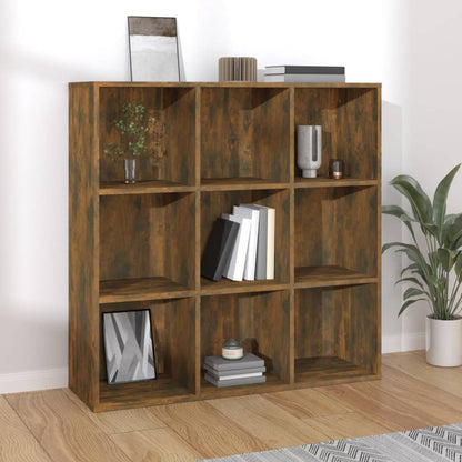 Boekenkast 98X30X98 Cm Gerookt Eikenkleurig