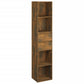 Boekenkast 36X30X171 Cm Bewerkt Hout Gerookt Eikenkleurig
