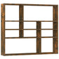 Wandschap 90X16X78 Cm Bewerkt Hout Gerookt Eikenkleurig