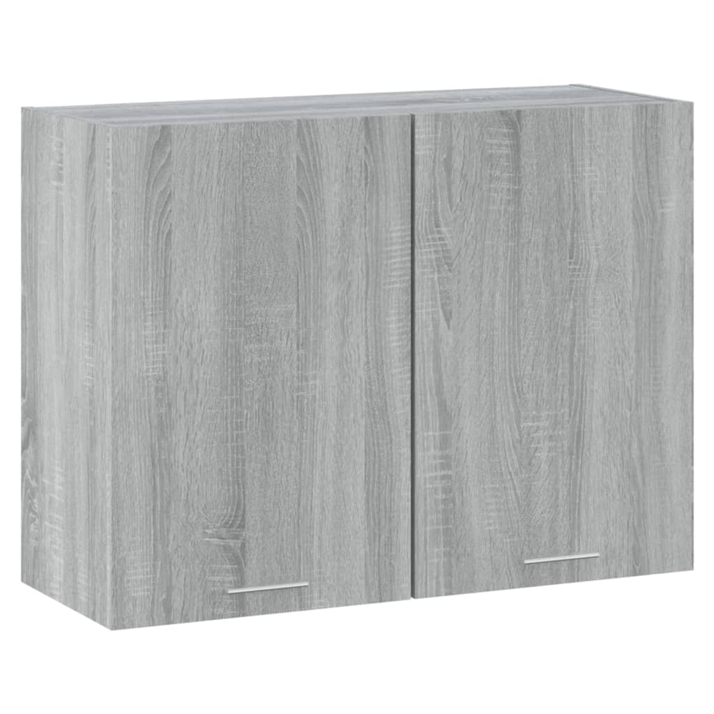 Wandkast Hangend 80X31X60 Cm Bewerkt Hout Grijs Sonoma Eiken