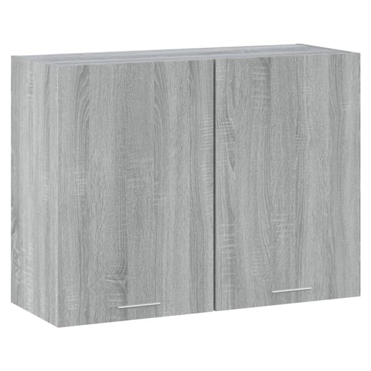 Wandkast Hangend 80X31X60 Cm Bewerkt Hout Grijs Sonoma Eiken