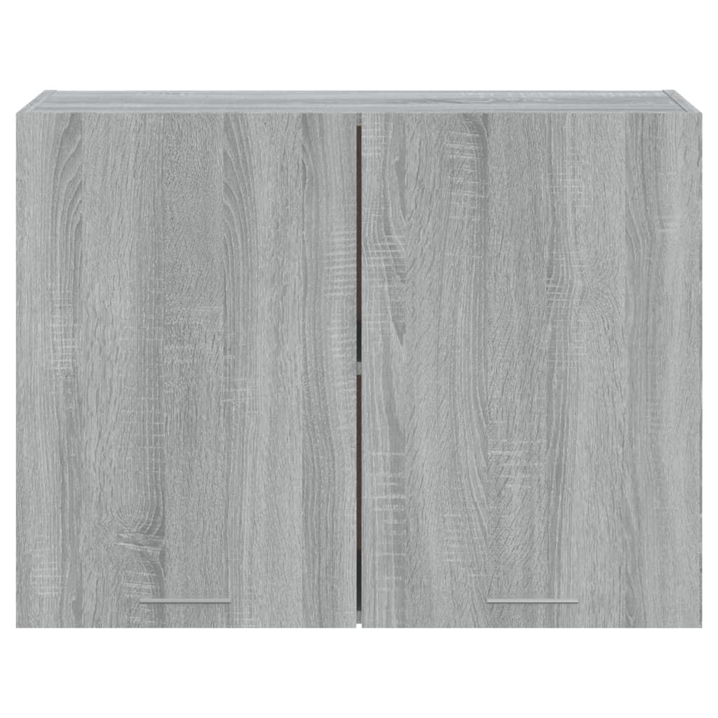 Wandkast Hangend 80X31X60 Cm Bewerkt Hout Grijs Sonoma Eiken