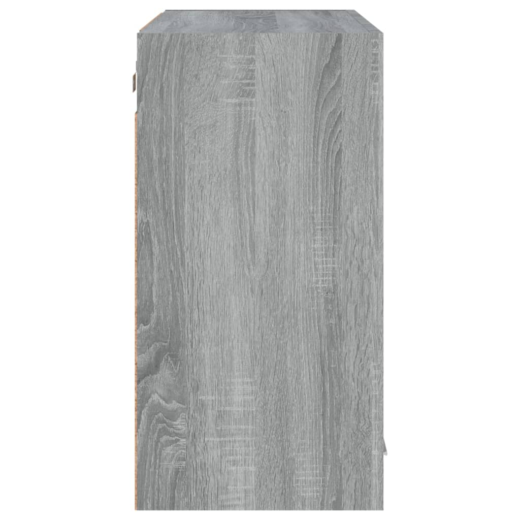 Wandkast Hangend 80X31X60 Cm Bewerkt Hout Grijs Sonoma Eiken
