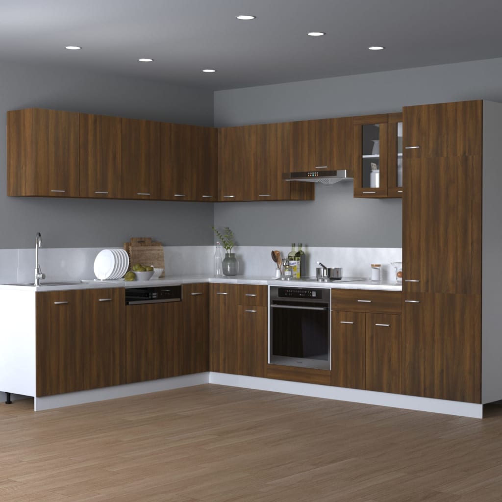 Wandkast Hangend 80X31X60 Cm Bewerkt Hout Bruineikenkleurig