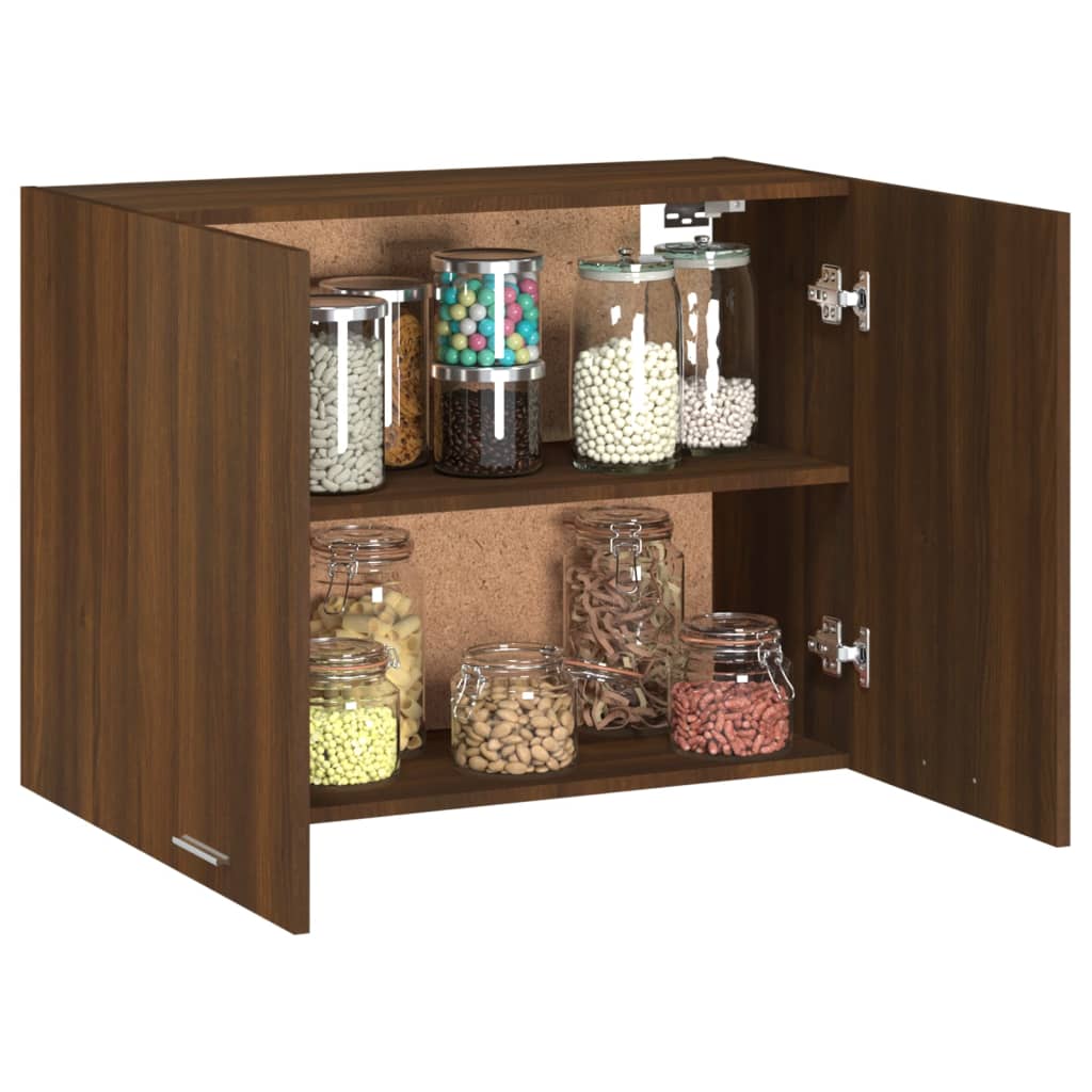 Wandkast Hangend 80X31X60 Cm Bewerkt Hout Bruineikenkleurig