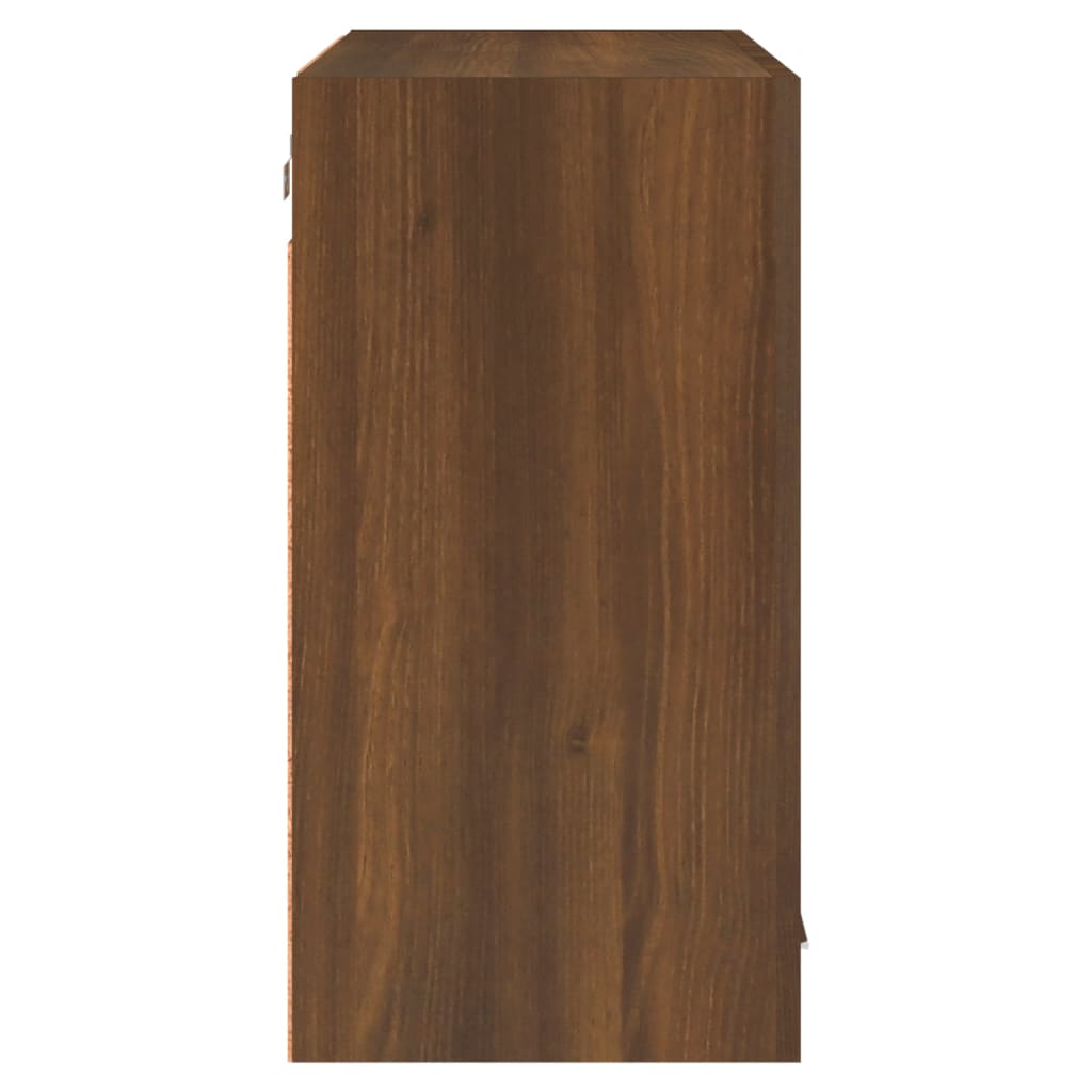 Wandkast Hangend 80X31X60 Cm Bewerkt Hout Bruineikenkleurig