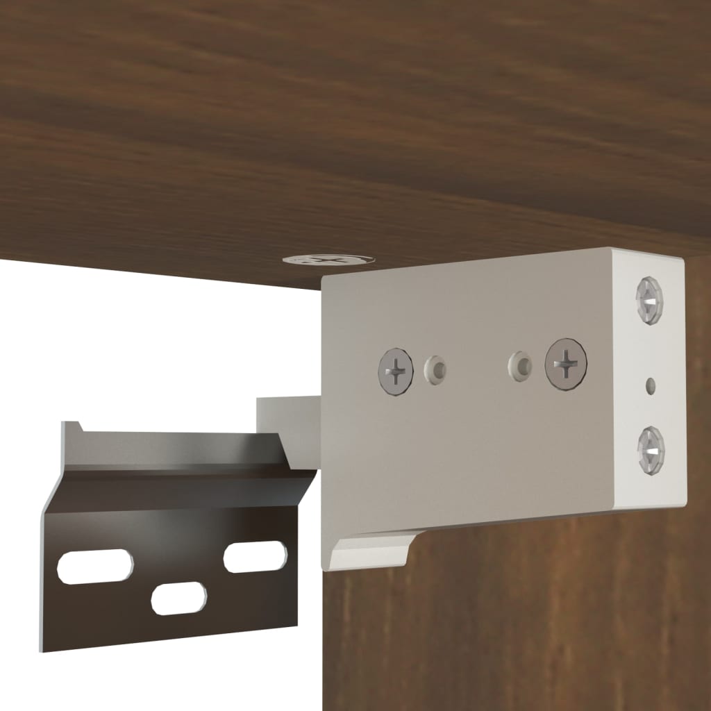Wandkast Hangend 80X31X60 Cm Bewerkt Hout Bruineikenkleurig