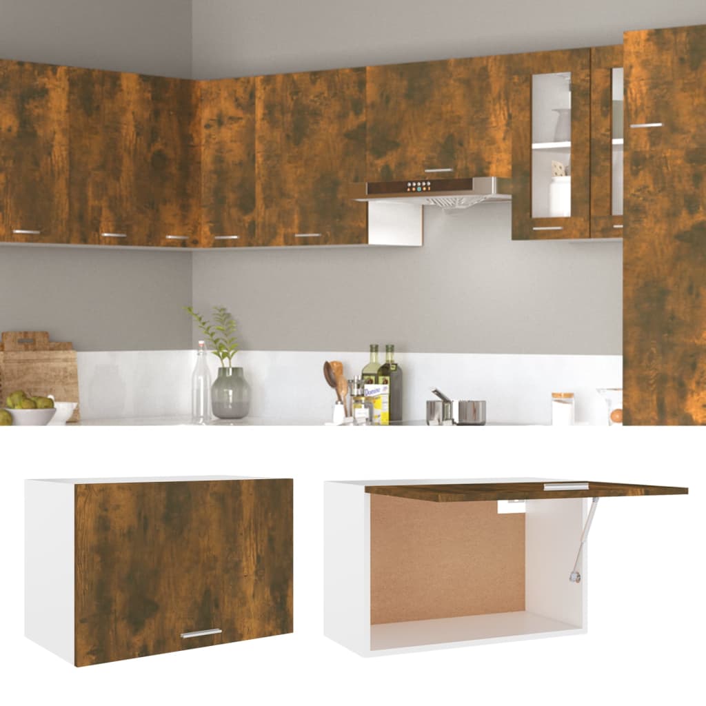 Wandkast Hangend 60X31X40 Cm Bewerkt Hout Gerookt Eikenkleurig