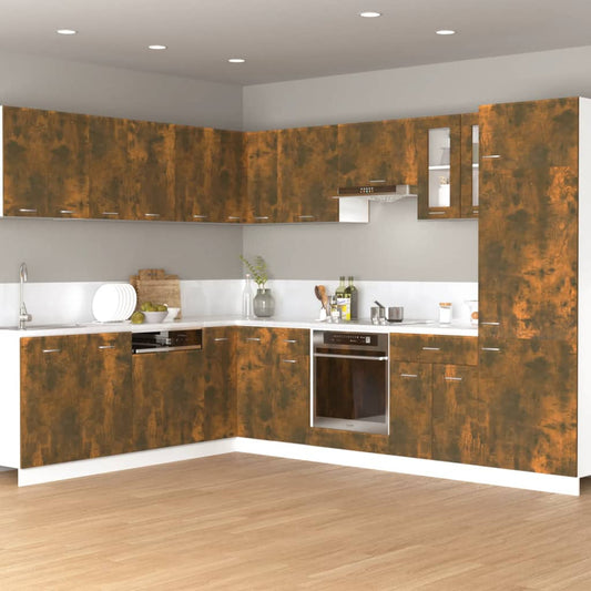 Wandkast Hangend 60X31X40 Cm Bewerkt Hout Gerookt Eikenkleurig
