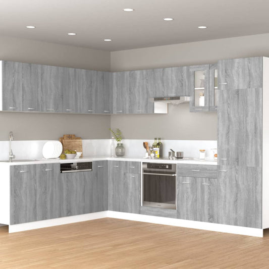 Wandkast Hangend 60X31X40 Cm Bewerkt Hout Grijs Sonoma Eiken