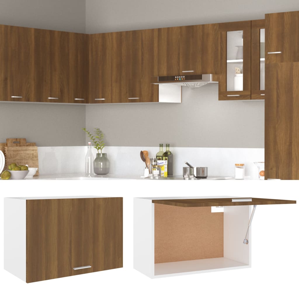 Wandkast Hangend 60X31X40 Cm Bewerkt Hout Bruineikenkleurig