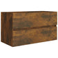 Wastafelkast 80X38,5X45 Cm Bewerkt Hout Gerookt Eikenkleurig