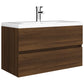 Wastafelkast 80X38,5X45 Cm Bewerkt Hout Bruineikenkleurig